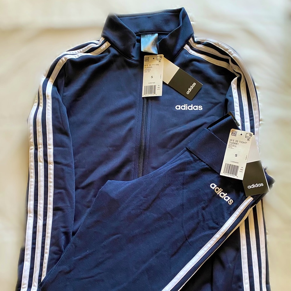 Adidas track jacket and leggings